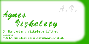 agnes vizkelety business card